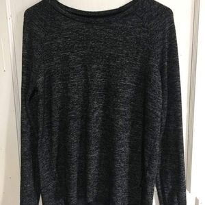 American Eagle Soft & Sexy Plush Black Long-sleeve